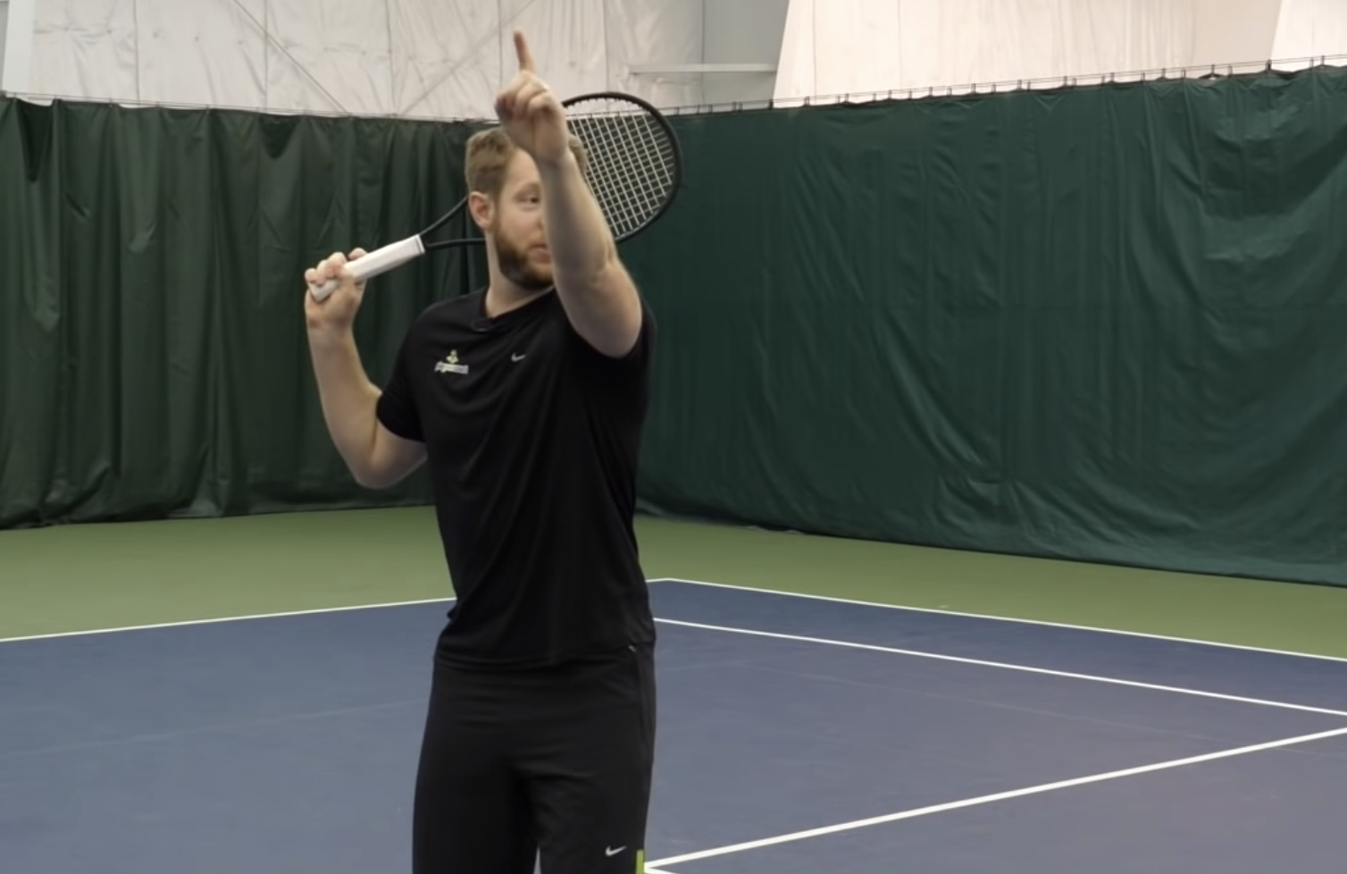 Tennis overhead swing